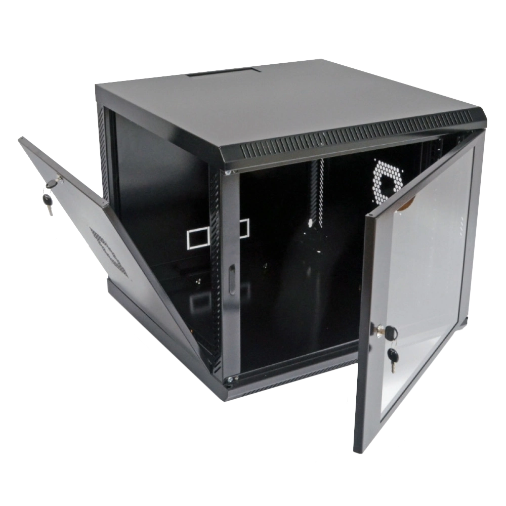 9U Шафа 19", 600х600х507 мм (Ш*Г*В), акрилове скло, чорна - Зображення 3