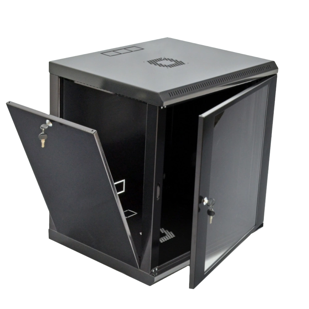 19"12U Шафа, 600x500x640мм (Ш*Г*В), економ,акрилове скло, чорна - Зображення 3