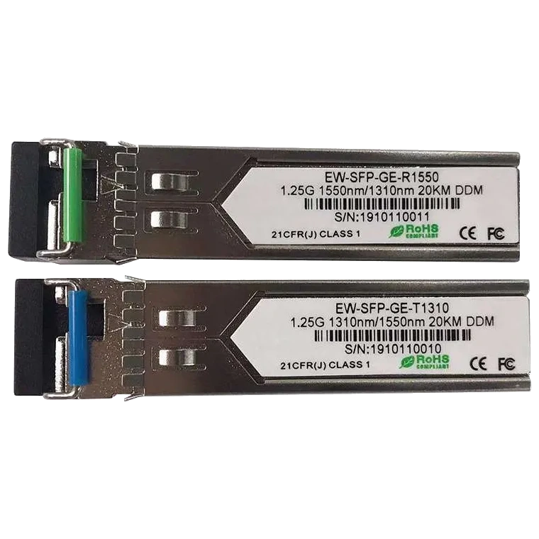 Ewind EW-SFP-GE-T1310 / EW-SFP-GE-R1550 1.25G, Single-mode single Fiber, 20km, LC connector, Tx1310/Rx1550nm : 1310nm is transmitter,1550nm is receiver Модуль SFP (комплект 2шт)