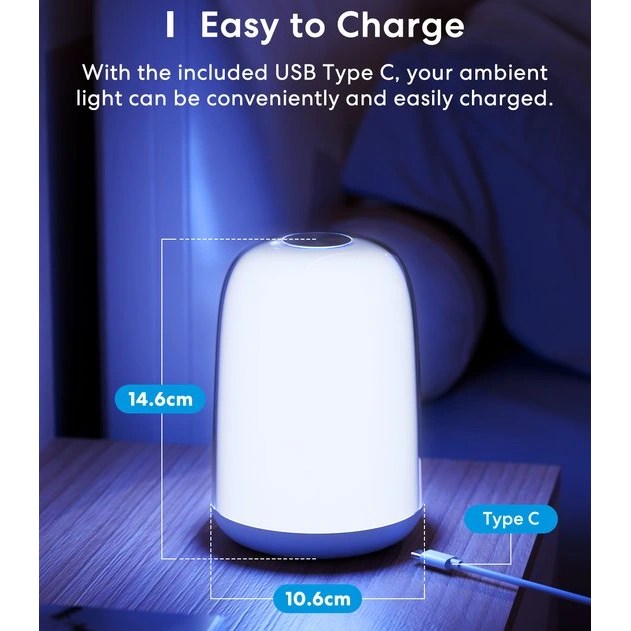Meross MSL430JHK-EU WiFi Ambient Light Розумна настільна лампа - Зображення 3