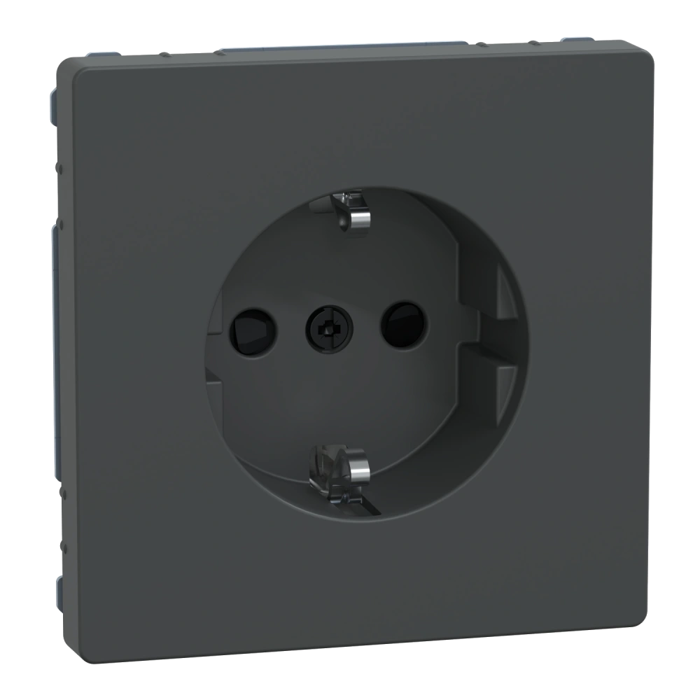 Schneider Electric Merten System Design MTN2300-6034 РОЗЕТКА з/к і шторкою АНТРАЦИТ