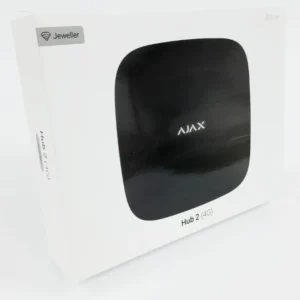 Інтелектуальна охоронна централь Ajax Hub 2, модуль 4G, ethernet, jeweller, бездротова, чорний