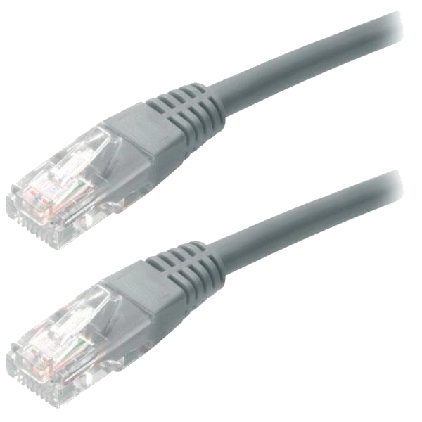 Патч-корд RITAR UTP, RJ45, Cat.5e, 1m, сірий, Cu (мідь)Q500 (PCR-CU/1G)