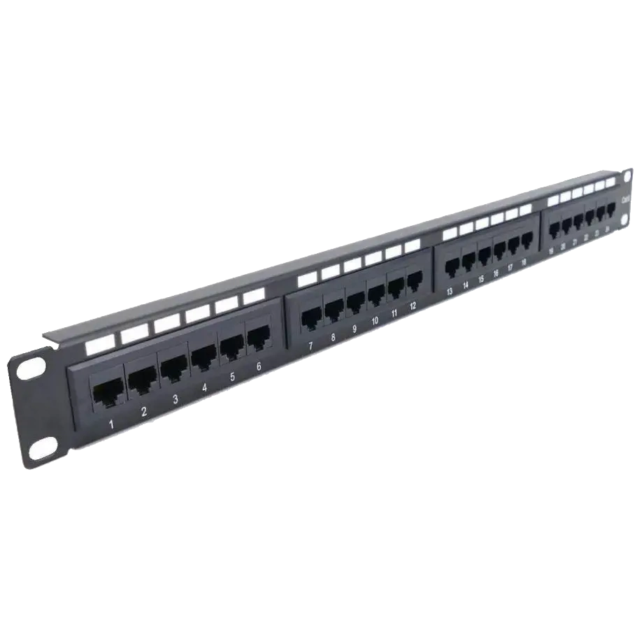 NVC-PN-12/24 CAT5/CAT6 19" 1U 24 порти екранована Патч-панель Hypernet