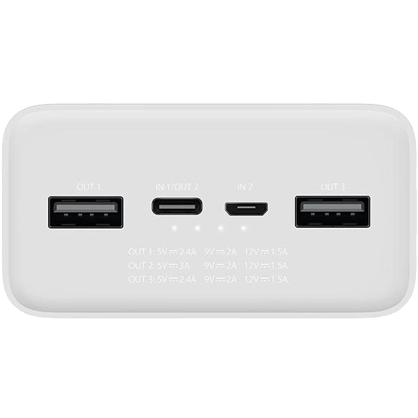 Xiaomi Mi Power Bank 3 30000 mAh 24W Fast Charge PB3018ZM White (VXN4307CN) Повербанк - Зображення 4