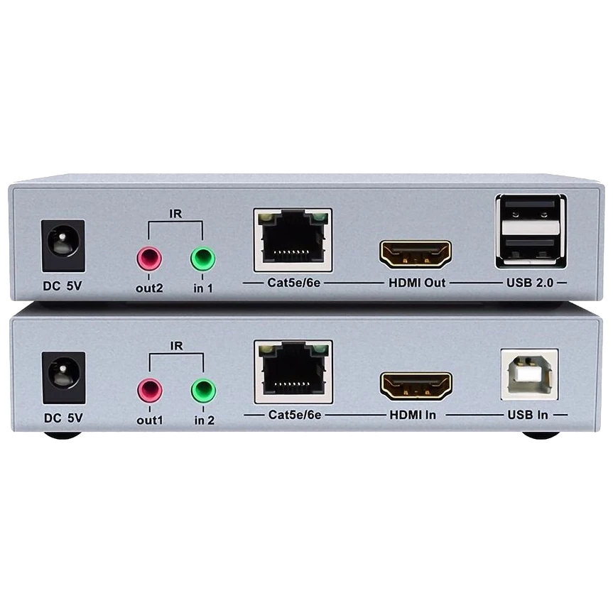 Dtech DT-7051 4K HDMI і USB 2.0 KVM 100м Модуль подовжувач - Зображення 3