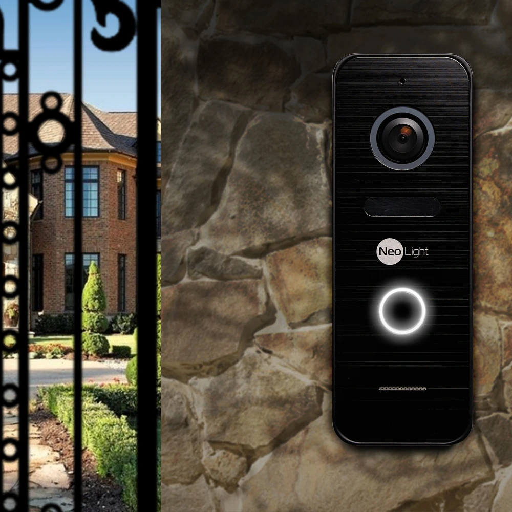 Neolight MEZZO Hybrid Black + PRIME FHD Black з кутком Комплект відеодомофону - Зображення 4