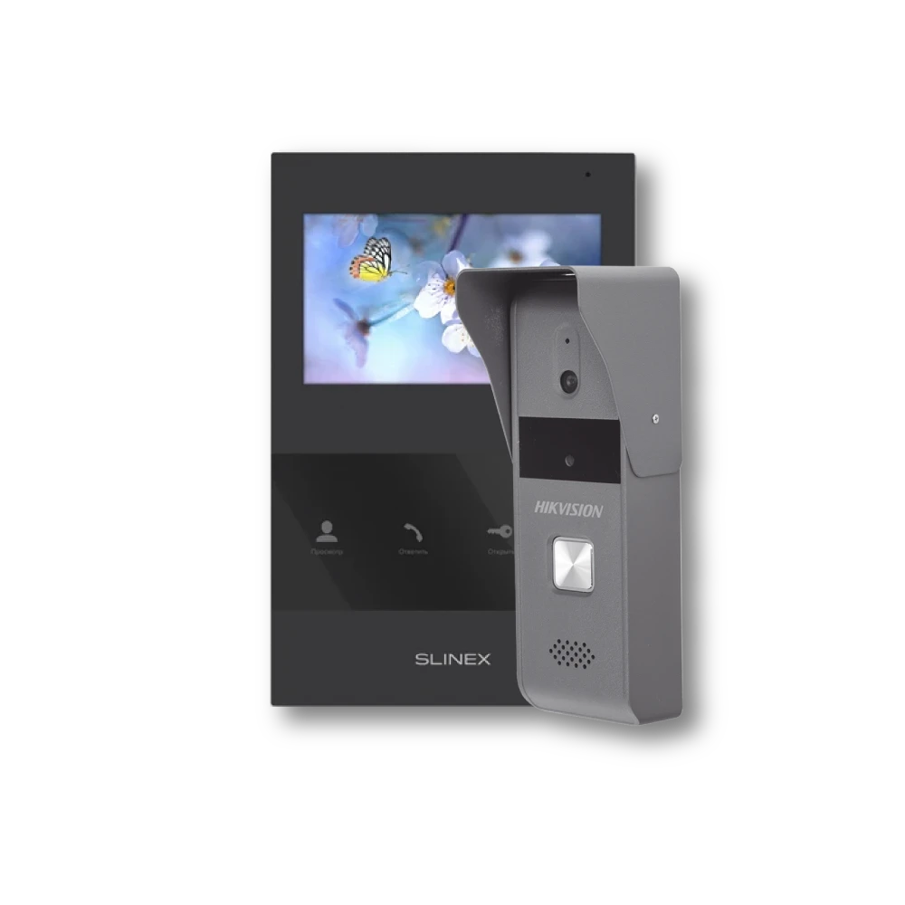 Slinex SQ-04 black + Hikvision DS-KB2421-IM Комплект