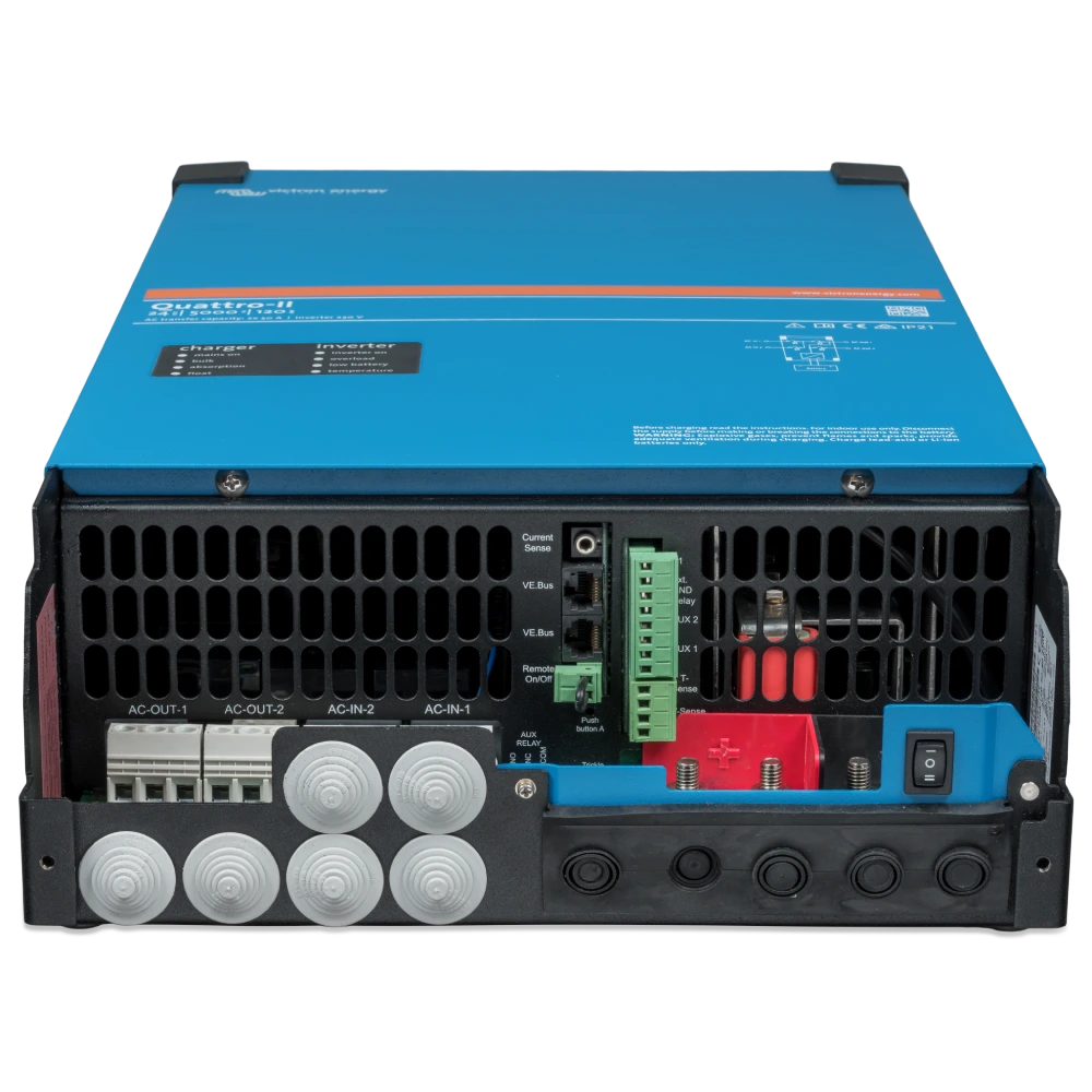 VictronEnergy Quattro-II 24/5000/120-50/50 однофазний чиста синусоїда Інвертор - Зображення 5