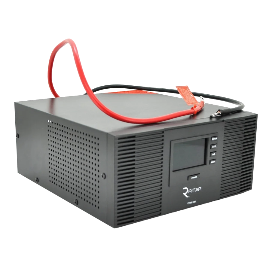 RITAR RTSWrl-600 600ВА 12В ДБЖ з правильною синусоїдою під зовнішній АКБ з перемикачем струму 10 і 20A