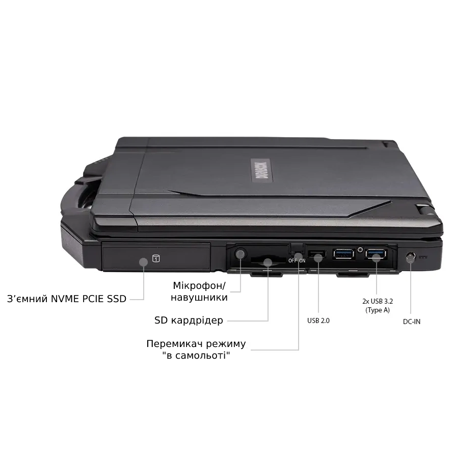 Durabook S14I 14FHD AG/Intel i3-1115G4/4/128F/int/W10P Ноутбук - Зображення 4