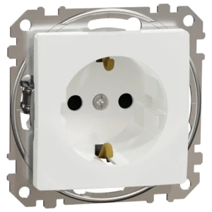 Schneider Electric Sedna Design & Elements SDD111022 з заземлення та шторками Розетка