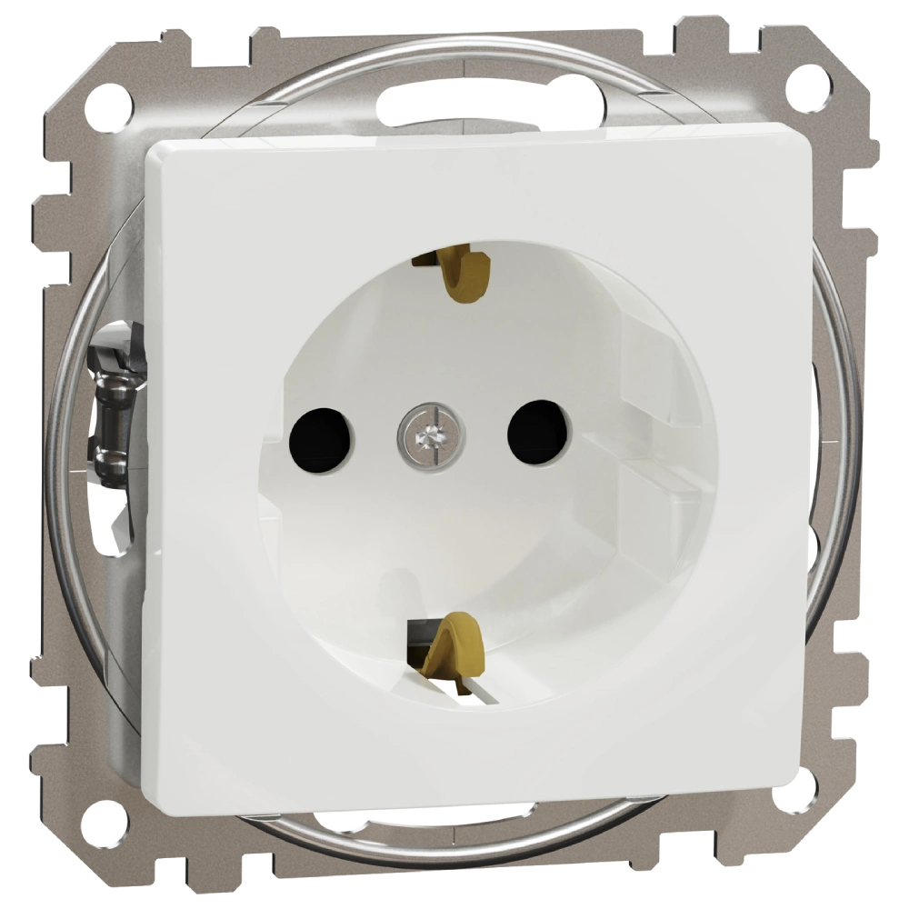 Schneider Electric Sedna Design & Elements SDD111022 з заземлення та шторками Розетка
