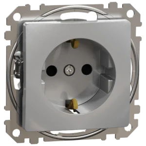 Schneider Electric Sedna Design & Elements SDD113022 з заземленням та шторками Розетка
