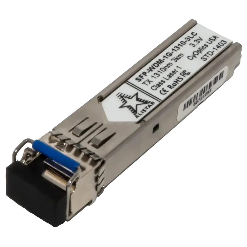 ALISTAR SFP-1G-BX-U-L03 SFP 1G 1SM WDM LC 3KM TX1310/RX1550nm DDM Модуль