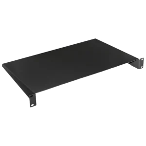 1U 19" 250 мм 9005 Полиця консольна чорна