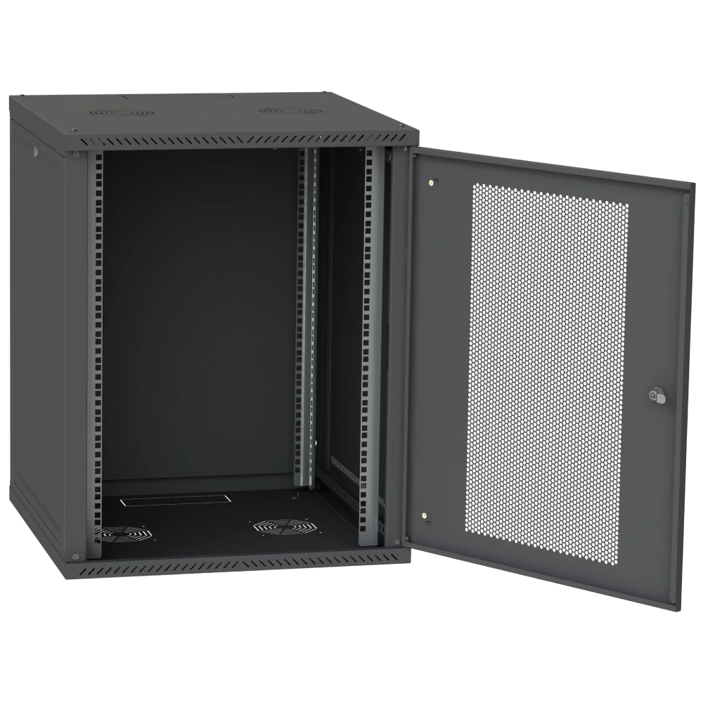 IPCOM СН-15U 600х450 перфорація RAL9005 Шафа серверна - Зображення 4