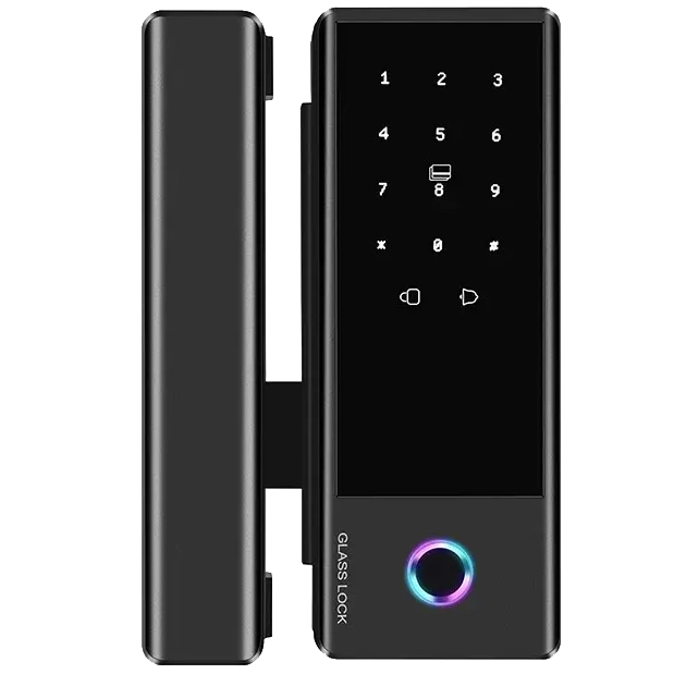 SEVEN LOCK SL-7776BF black Розумний біометричний замок на скляні двері