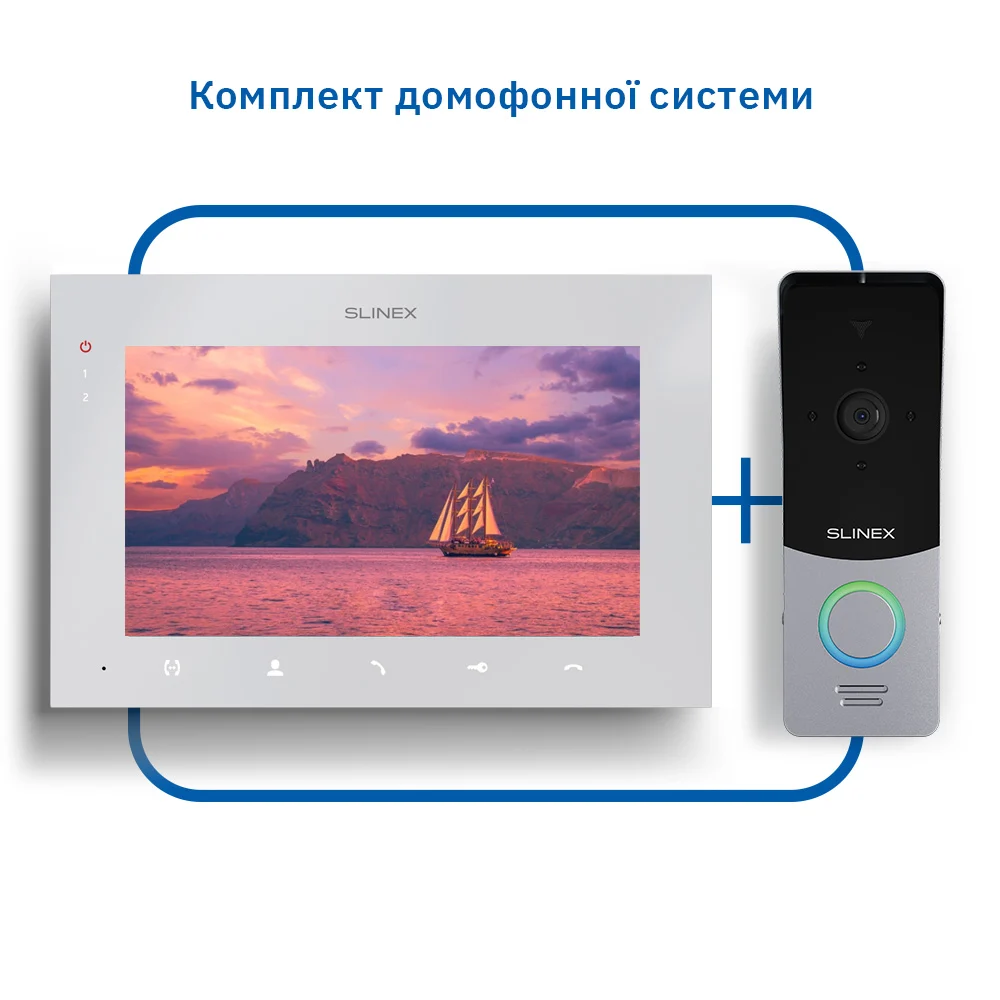 Slinex ML-20HD(Black)+SQ-07MTHD(White) Комплект відеодомофону - Зображення 3