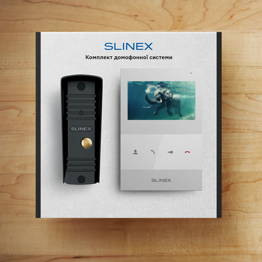 Slinex SQ-04M(White) + ML-16НR(Black) Комплект відеодомофона - Зображення 6