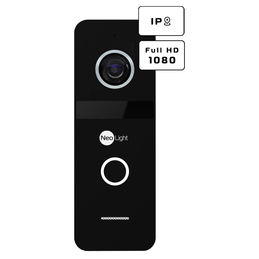Neolight ALPHA Hybrid + SOLO IP Black з кутком, PoE адаптер для панелі виклику Комплект відеодомофону - Зображення 3