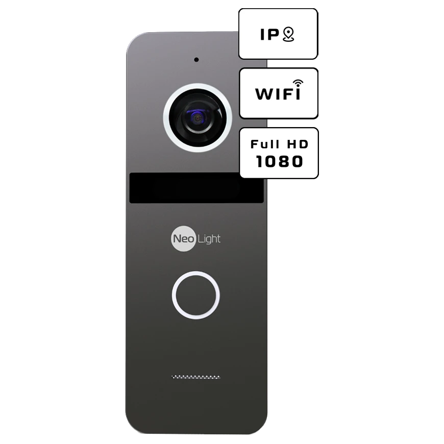 Neolight MEZZO Hybrid + SOLO IPW Graphite з кутком, PoE адаптер для панелі виклику Комплект відеодомофону - Зображення 3