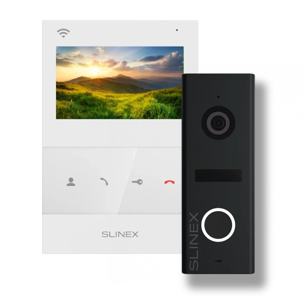 Slinex SQ-04N Cloud white + ML-17HD black Комплект відеодомофон + панель виклику