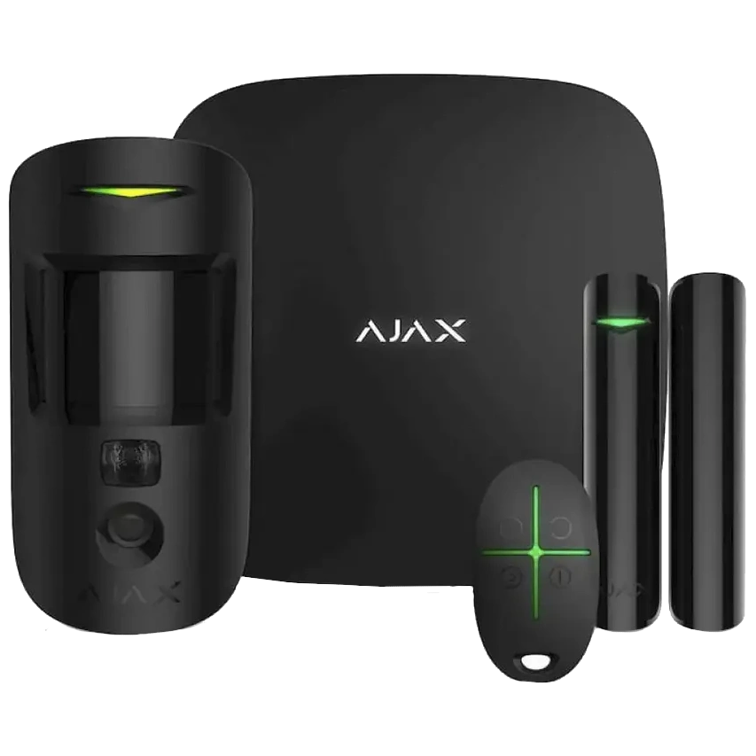 Ajax StarterKit Cam HDR (8EU) UA black охоронної сигналізації Комплект