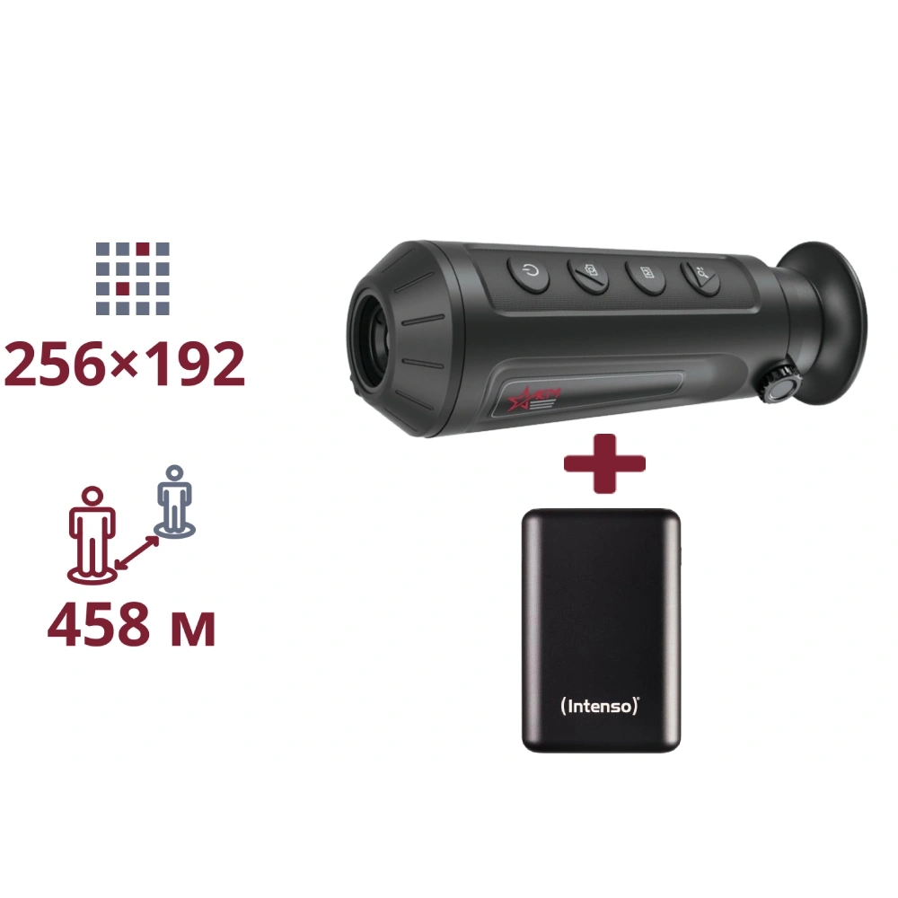 AGM Taipan TM10-256 + INTENSO Powerbank 2 000 мА•г ТЕПЛОВІЗІЙНИЙ МОНОКУЛЯР ТА ПОВЕРБАНК