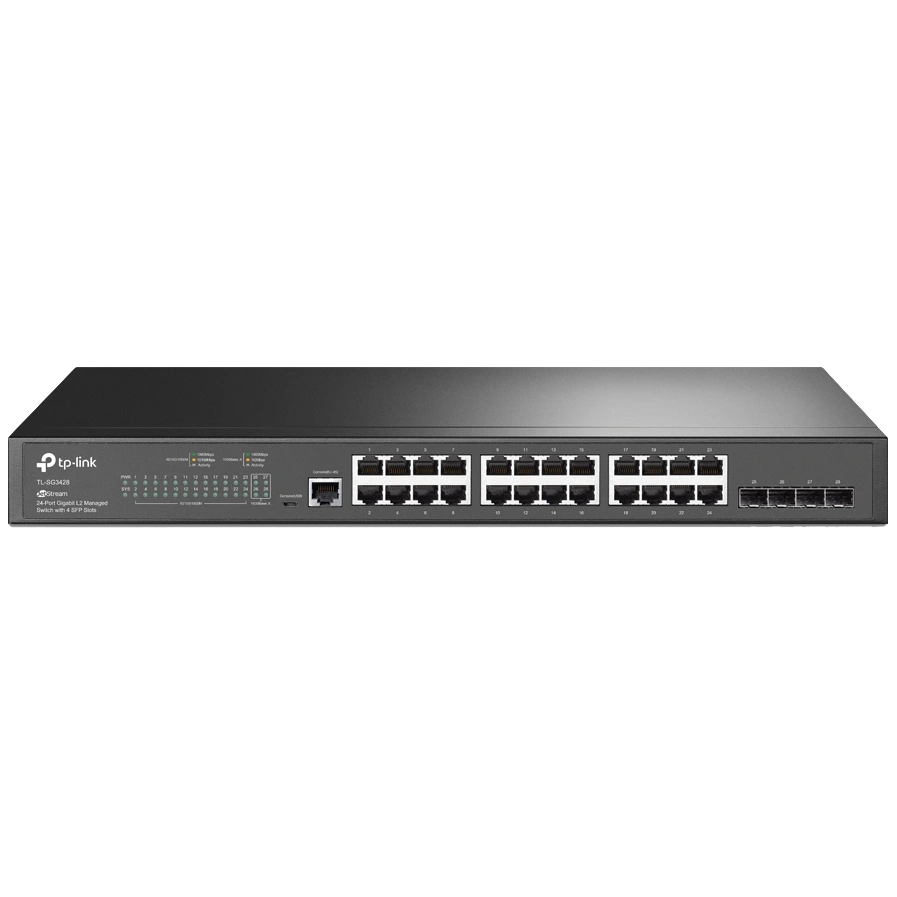 TP-Link TL-SG3428 L2 Комутатор 24 порти керований