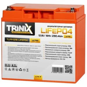 TRINIX TLFP-1218 Ultra 18А•г 12В Літієва акумуляторна батарея