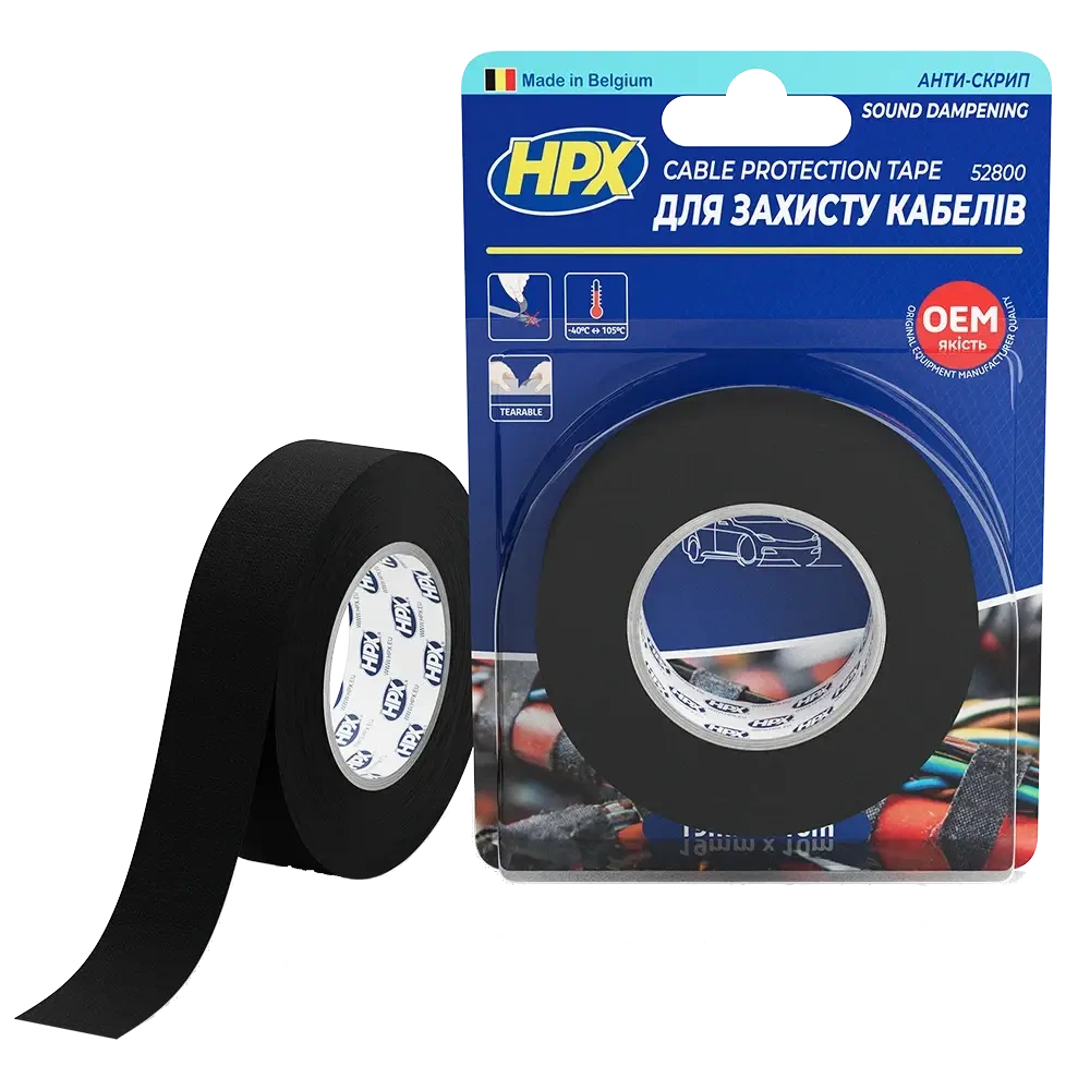 HPX TP1910 19мм х 10м Стрічка для жгутування та захисту кабелів
