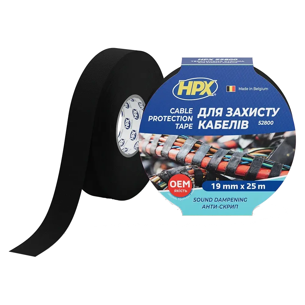 HPX TP1910 19мм х 25м Стрічка для жгутування та захисту кабелів