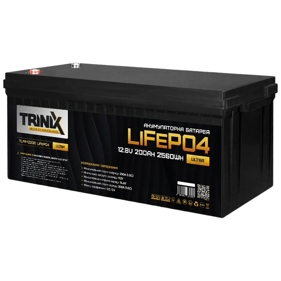 TRINIX TLFP-12200 Ultra 200А•г 12В Літієва акумуляторна батарея