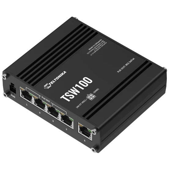 Teltonika TSW100 POE+ Комутатор 5 портів некерований - Зображення 3