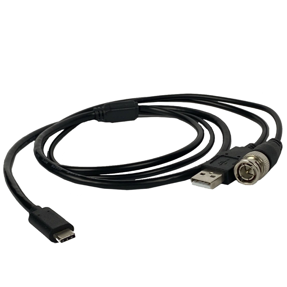 BNC + USB - Type C 1м Кабель для виводу аналогового зображення з монокулярів AGM