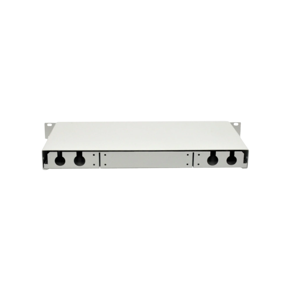 Патч-панель 24 порти SC-Simpl./LC-Dupl./E2000, пуста, кабельні вводи для 2xPG13.5 та 2xPG11, 1U, чор - Зображення 3