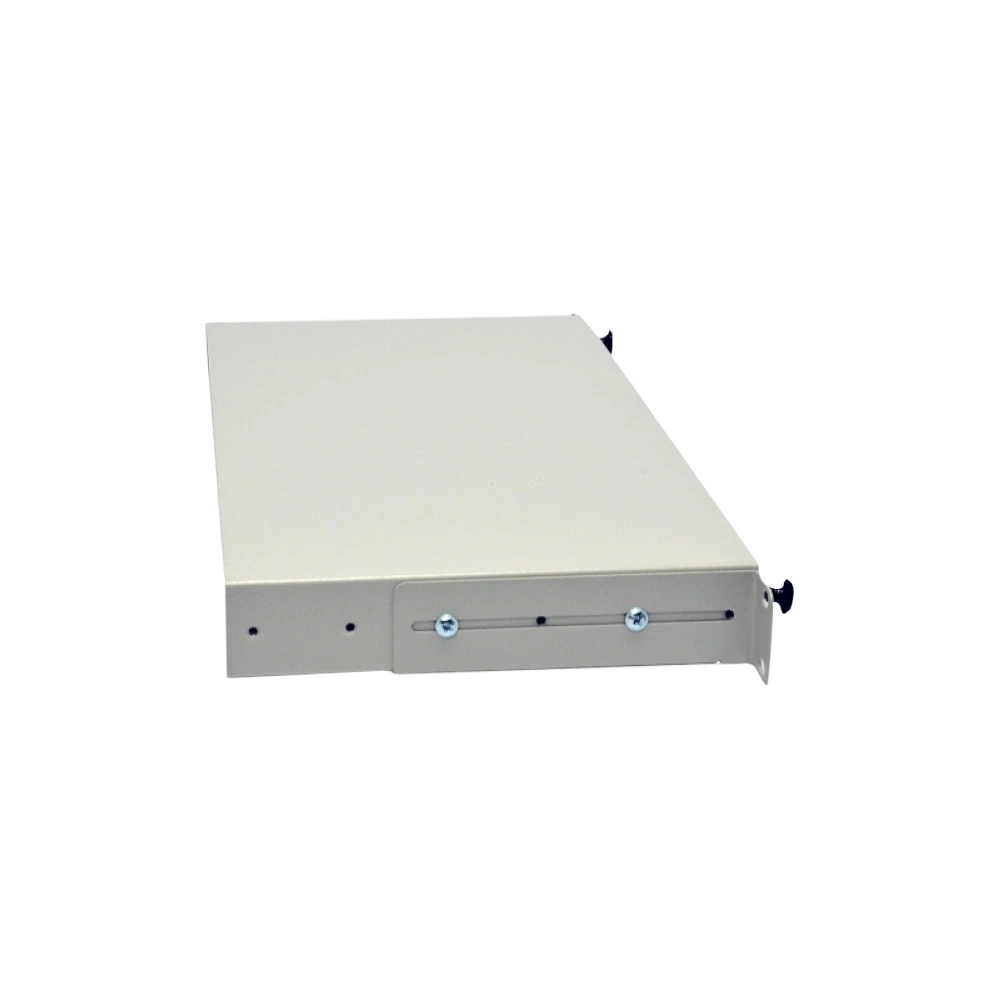 Патч-панель 24 порти SC-Simpl./LC-Dupl./E2000, пуста, кабельні вводи для 2xPG13.5 та 2xPG11, 1U, чор - Зображення 4