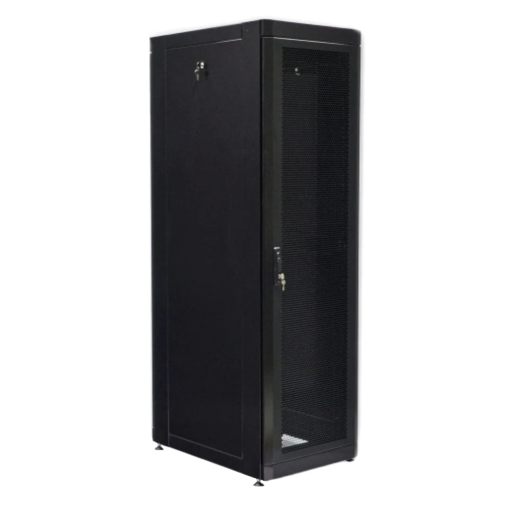 UA-MGSE4268MPB Шафа 19" 42U, 610х865 мм (Ш*Г), посилена, перфоровані двері (66%), чорна