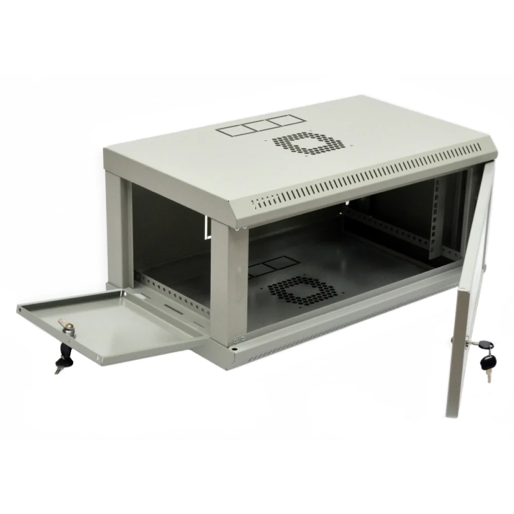 UA-MGSWL435G Шафа 19" 4U, 600x350x284мм (Ш*Г*В), економ, акрилове скло, сіра - Зображення 4