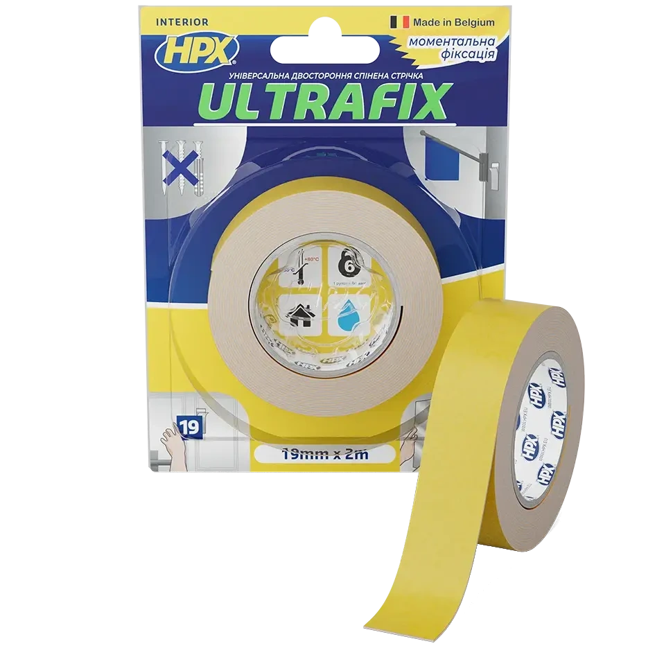 HPX DSU1902 ULTRAFIX 19мм х 2м Стрічка двохстороння