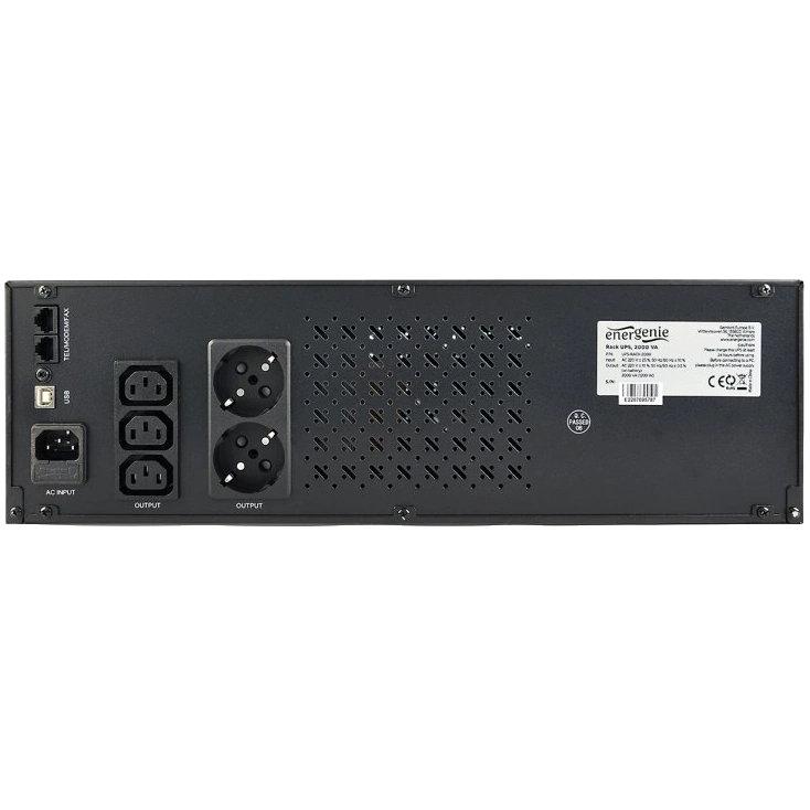 EnerGenie UPS-RACK-1200 1200А апроксимована синусоїда Джерело безперебійного живлення - Зображення 4