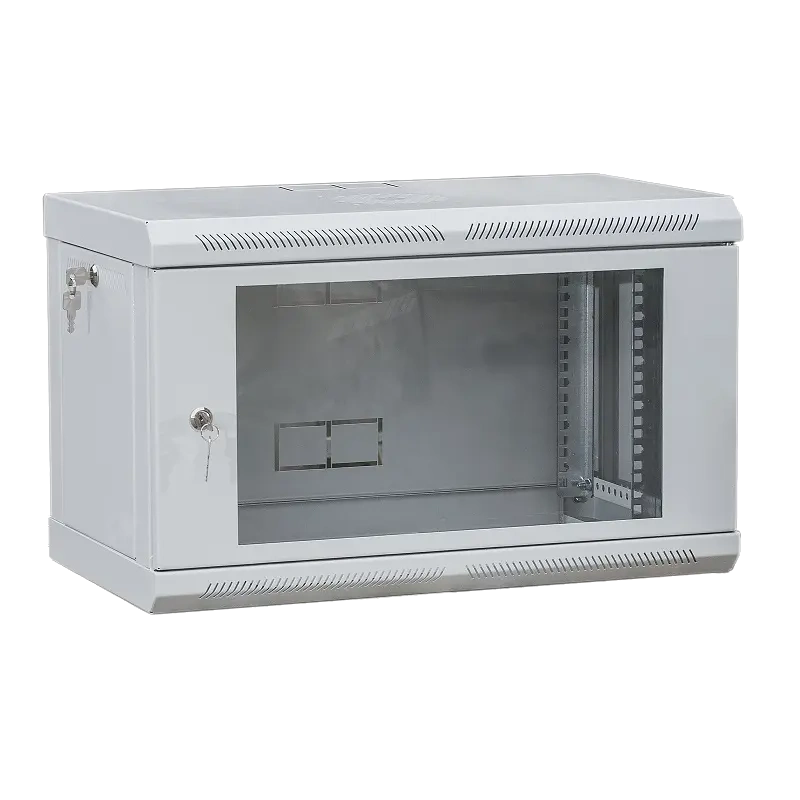 VAGO TC Шафа телекомунікаційна 19", настінна 9U (505х600х600) двері акріл, сіра