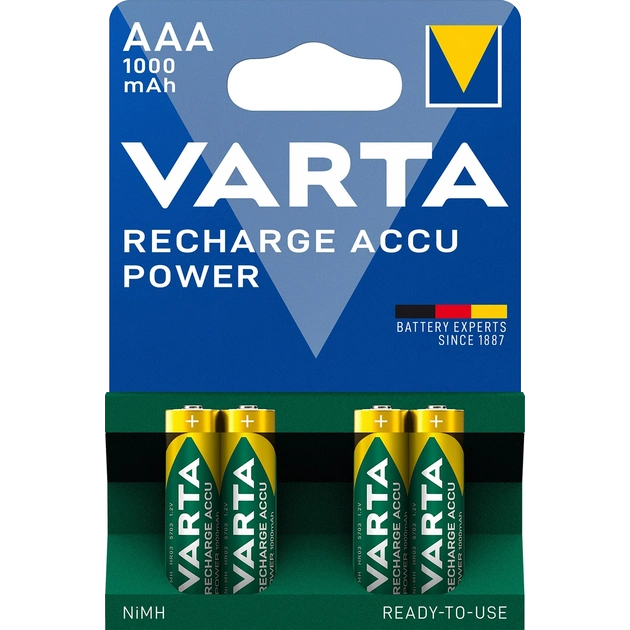 VARTA RECHARGEABLE ACCU 1000mAh Акумулятор AAA