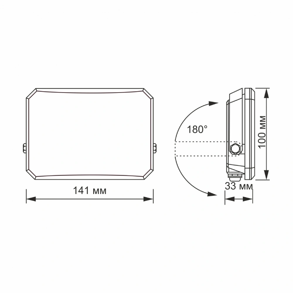 VIDEX F3 30W 5000K 220V LED прожектор - Зображення 5