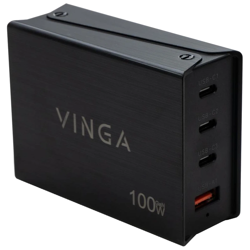 Vinga GaN 100W PD+QC Зарядний пристрій