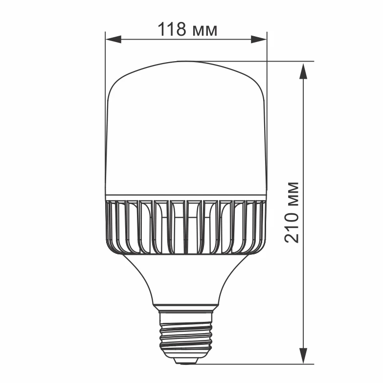 VIDEX A118 50W E27 5000K 220V LED лампа - Зображення 3