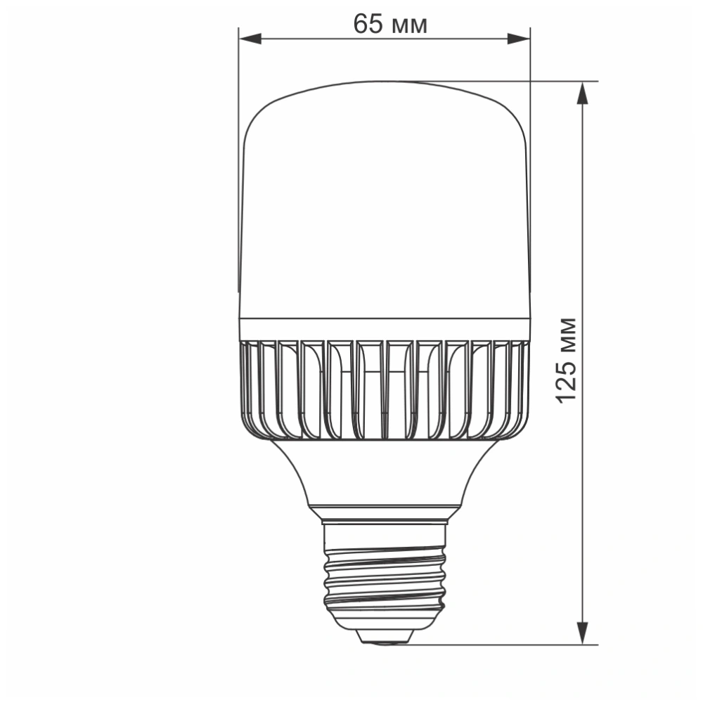 VIDEX A65 20W E27 5000K 220V LED лампа - Зображення 3
