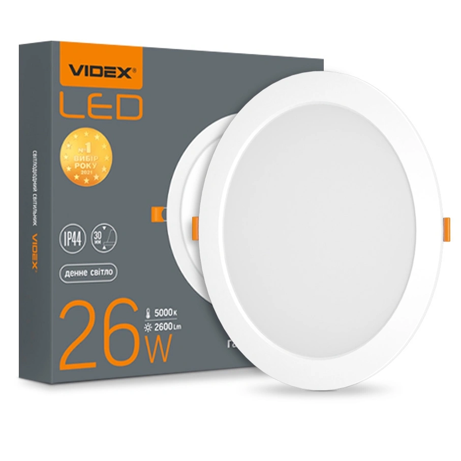 VIDEX 26W 5000K 220V LED світильник Back круглий - Зображення 7