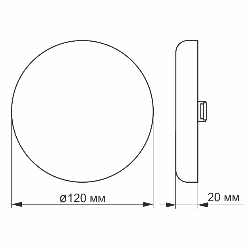 VIDEX 15W 4100K 220V LED світильник безрамний круглий - Зображення 2